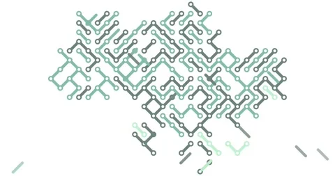 Woven Generative Structure of Ukraine Map Stock Footage 313064406