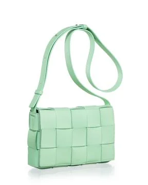Woven leather bag Stock Photos