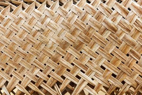 A woven pattern of brown and white material Stock Photos