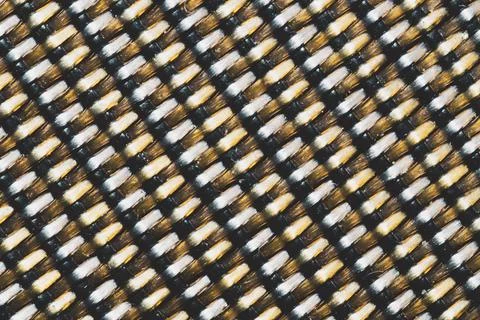Woven pattern from threads macro. fabric texture. textile background close up Stock Photos