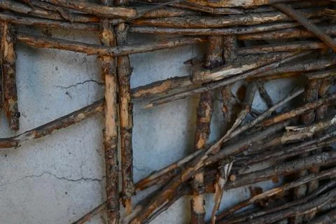 Woven reed background Stockfoto's
