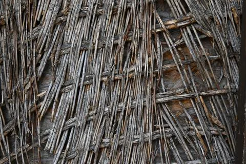 Woven reed background Fotos Stock