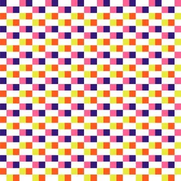 Woven seamless pattern color blocks pixel texture. Stock Illustration