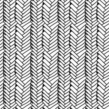 Woven sketch seamless pattern. Braided mat. Vector Illustration. 스톡 일러스트