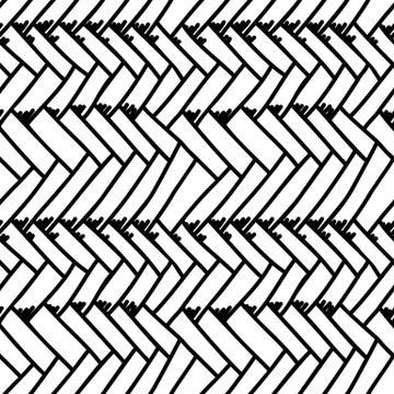 Woven sketch seamless pattern. Braided mat. Vector Illustration. Stockillustratie