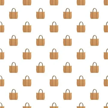 Woven straw handbag pattern for summer fashion background Illustrazione stock