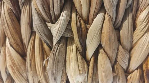 Woven straw texture Stock Photos