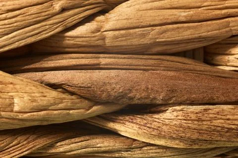 Woven straw texture with warm glowing backlight effect Stock Photos
