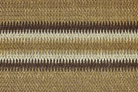 Woven Textile Pattern With Stripes In Gold Brown And Cream Zigzag Texture Stock Photos