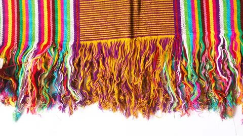 Woven textile with unique pattern from Indonesia, textured fabric background Stock Photos