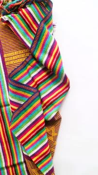 Woven textile with unique pattern from Indonesia, textured fabric background Stock Photos