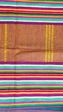 Woven textile with unique pattern from Indonesia, textured fabric background Stock-Fotos