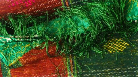Woven textile with unique pattern from Indonesia, textured fabric background Stock Photos