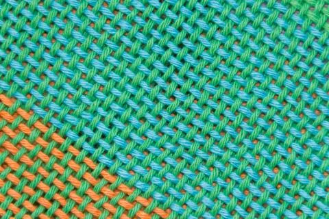 Woven texture background on loom Stock Photos