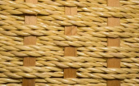 A woven wicker basket Stock Photos