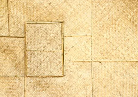 Woven window panel and wall Stock Illustration