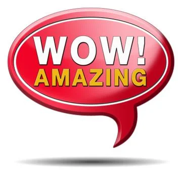 Wow amazing sign Stock Illustration