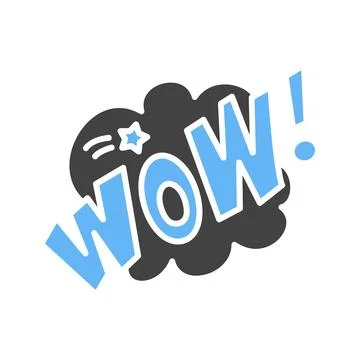 Wow Bubble Icon Image. Stock Illustration
