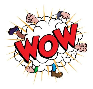 WOW Comic Book Pop Art Fight Explosion Graphic Stock-Illustration