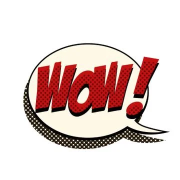 Wow comic bubble Stock-Illustration