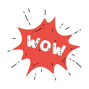 Wow Comic Effect from Bomb or Explosive Vector Illustration Stock Illustration