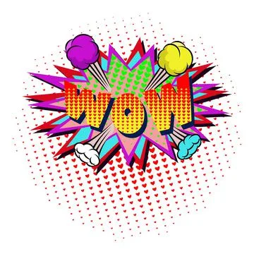 WOW comic explosion bubble in popart vintage style. Cartoon style vector. Stock Illustration