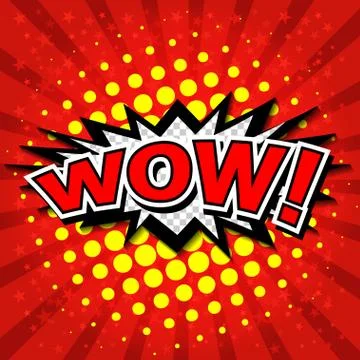 Wow! Comic Speech Bubble, Cartoon Stock Illustration