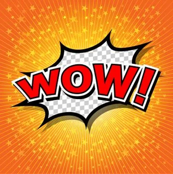 Wow! Comic Speech Bubble, Cartoon Stock Illustration