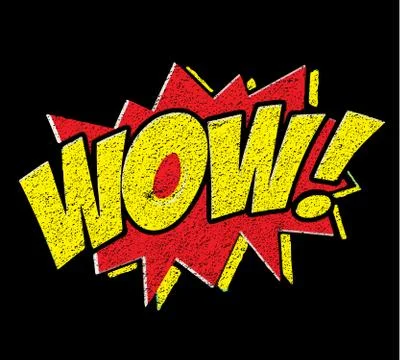 Wow! Comic Speech Bubble, Cartoon vector Stock Illustration