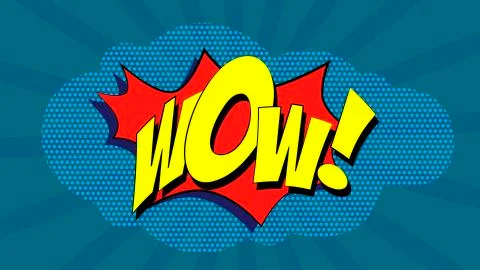 Wow! Comic Speech Bubble Stock Illustration