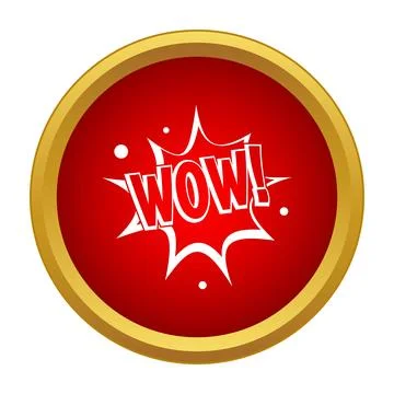 Wow comic speech bubble pop art style Stock Illustration