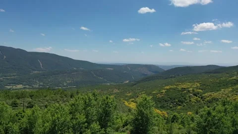 Wow effect flight in a valley 스톡 동영상 245985559