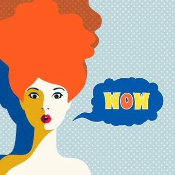 WOW expression concept Stock Illustration