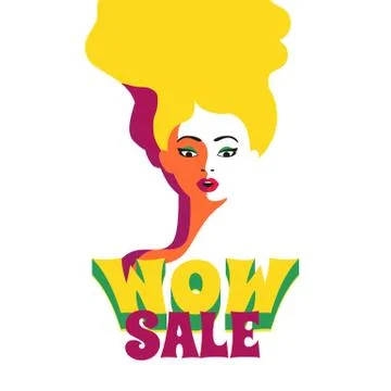 WOW expression illustration Stock Illustration