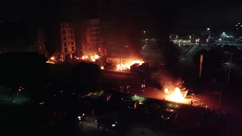 Wow is the first thought that comes to mind when witnessing this sheer violence Video stock 134505989