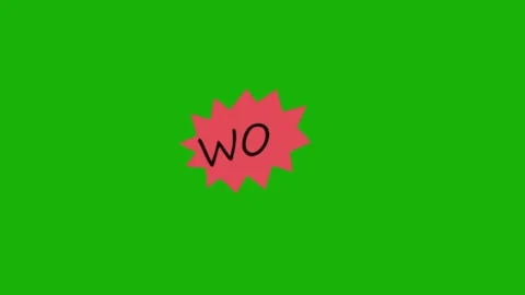 Wow on green screen background 库存影片 334418113