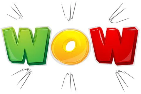 Wow Illustrazione stock