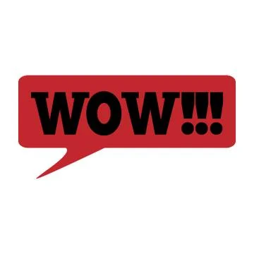 WOW Message bubble, promotional background, presentation poster Illustrazione stock