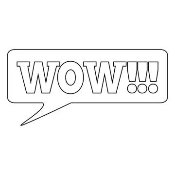 WOW Message bubble, promotional background, presentation poster 스톡 일러스트