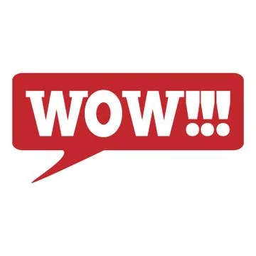 WOW Message bubble, promotional background, presentation poster Stock Photos