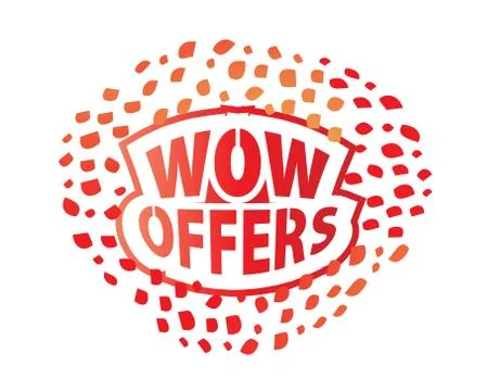 Wow offers Illustrazione stock