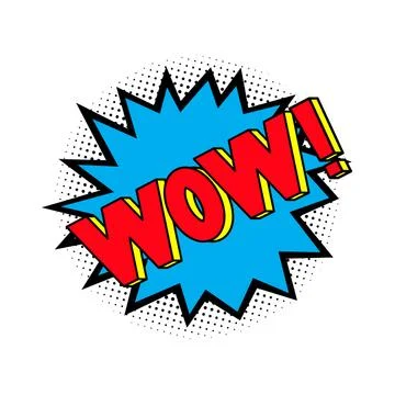 Wow in the pop-art bubble Stock Illustration
