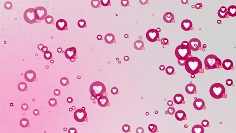 Wow reaction of Internet followers. Loopable animation slowly moving up pink Video stock 229549637