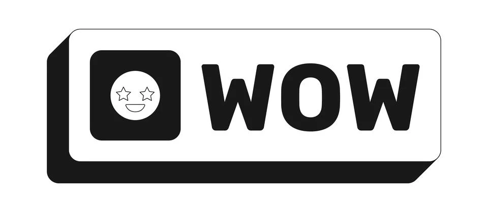 Wow rectangle UI web button 스톡 일러스트