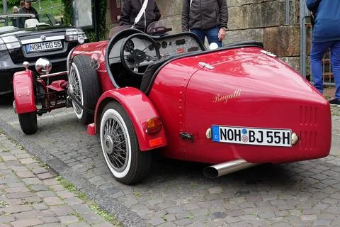 Wow, a red Bugatti ! Stock Photos