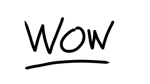 WOW Scribble Doodle Hand Drawn Animation Stock Footage 101910542