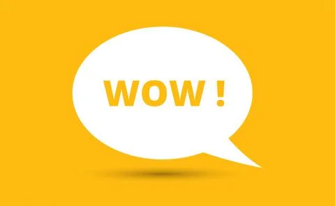 Wow speech bubble vector illustration. Communication speech bubble with Wow.. Stock Illustration