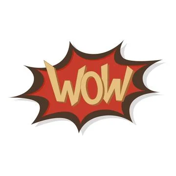 Wow text design. Stock Illustration