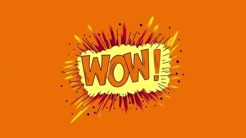 Wow text featuring comic animation (Chroma key) 스톡 동영상 310153242