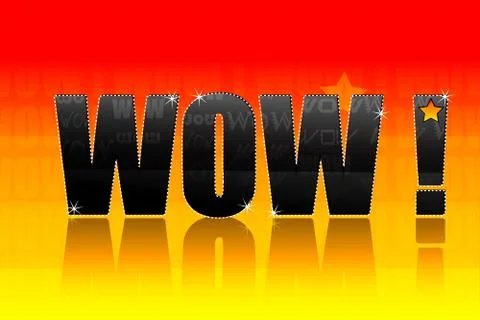Wow text Stock Illustration